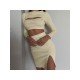  Women's Knitting Pure Color Hollowed Out Skirt Suit