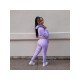  Pure Color Leisure Hooded Women's Trouser Suits