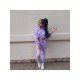  Pure Color Leisure Hooded Women's Trouser Suits