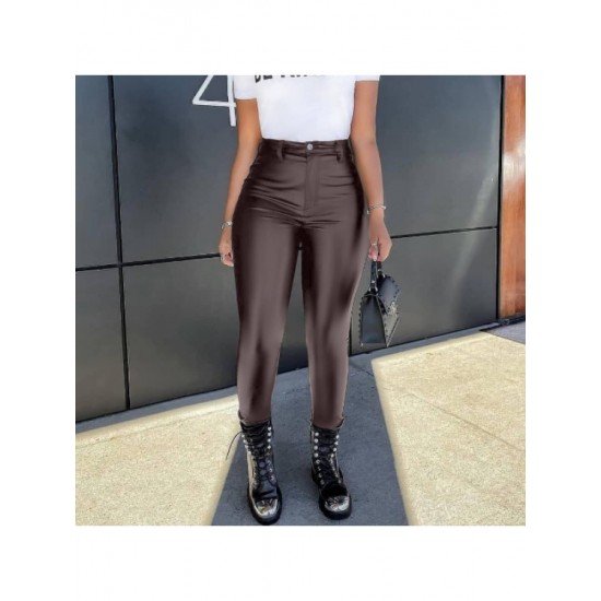  Sexy Tight PU Leather Women's Long Pants