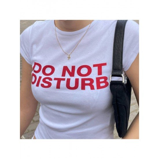  Summer Fashion Round Neck Letter Printing Women's T-shirt