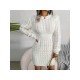 Casual Long Sleeve Black Sweater Dresses For Women