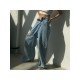 Designer Ripped Wide Leg Jean Trousers