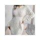 Casual Long Sleeve Black Sweater Dresses For Women