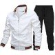 Active Men Stand Collar Coat And Pant Sets