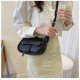  PU Pure Color Shoulder Bag For Women