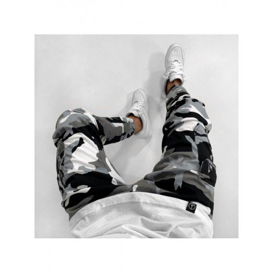 Street Camouflage Pencil Jean Cargo Pants