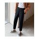  Pure Color High Waist Casual Women's Pants