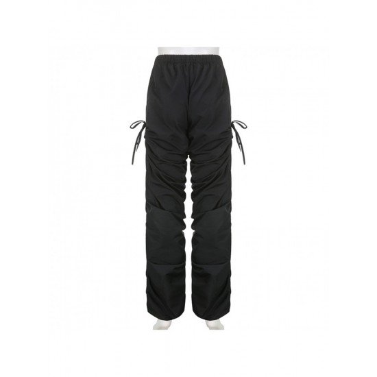  2022 Casual Ruched Pure Color Overalls Pants