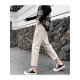  Pure Color High Waist Casual Women's Pants