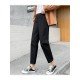  Pure Color High Waist Casual Women's Pants