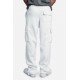 Street White Wide Leg Cargo Trousers For Women