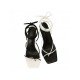 Black White Contrast Color Stiletto Lace Up Heeled Sandals 