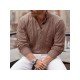  Pure Color Knitting Long Sleeve Sweater