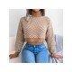 Turtle Neck Cropped Sweaters For Women