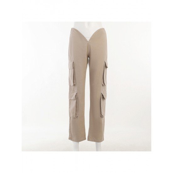  Autumn Casual Loose Pure Color Women's Pants