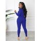  2022 Fall Pure Color Women's Long Sleeve Jumpsuit