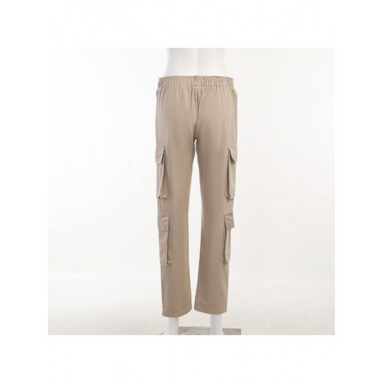  Autumn Casual Loose Pure Color Women's Pants