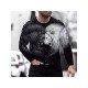  Casual Round Neck Cartoon Printing Men's T-shirt