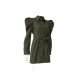 Stylish Solid Gigot Sleeve Long Sleeve Shirt Dress