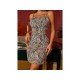  Retro Bandage Printing Backless Sleeveless Dress For Women