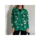  2022 V-neck Animal Print Women's Sweater