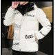  Winter Men's Letter Printing Hooded Short Coats