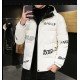  Winter Men's Letter Printing Hooded Short Coats