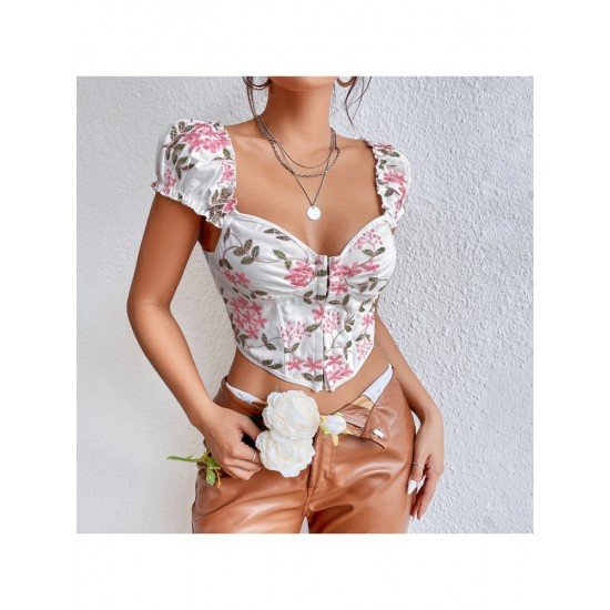  Sexy Spice Girls Embroidered Backless Women's Blouse