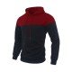 Patchwork Color Blocking Men Hooded Tops