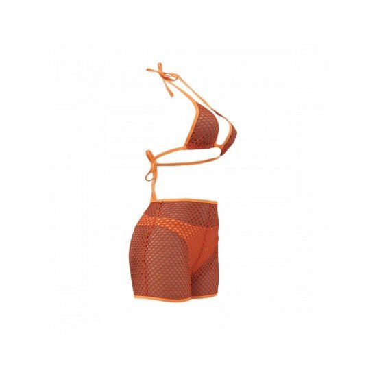  Sexy Halter Hollowed Out Solid 3-Piece Bikini Sets