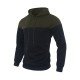 Patchwork Color Blocking Men Hooded Tops