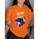 Skull Flower Graphic Summer T Shirts For Women