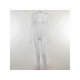 Skinny White Long Sleeve Half Zip Jumpsuits