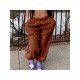  Casual Pure Color Plush Women's Long Pants