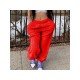  Casual Pure Color Plush Women's Long Pants