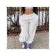  Casual Pure Color Plush Women's Long Pants