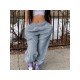  Casual Pure Color Plush Women's Long Pants