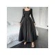 Ladies Scoop Neck Long Sleeve Maxi Dress