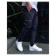 Casual Black Zip Pocket Pencil Pants For Men