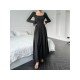 Ladies Scoop Neck Long Sleeve Maxi Dress