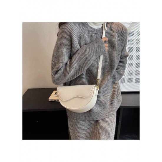 Asymmetry Solid Shoulder Bags For Ladies