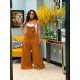 Backless Wide Leg Sleeveless Overall Jumpsuits For Women