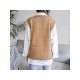 Sleeveless Pure Color Women Sweater Vest