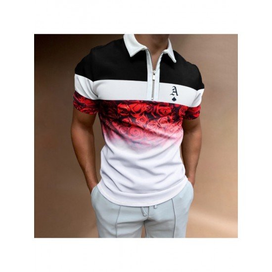 Summer Fashion Colorblock Men's Casual POLO Shirt