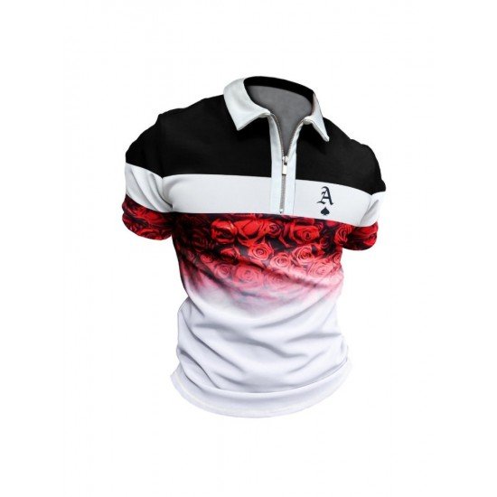 Summer Fashion Colorblock Men's Casual POLO Shirt