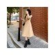  French Gentle Corduroy V Neck Ladies Dress