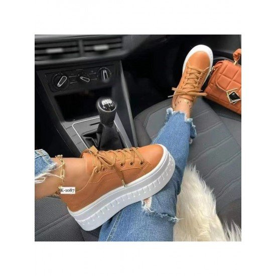  Casual Pure Color Platform Women's Single Shoes