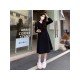  French Gentle Corduroy V Neck Ladies Dress