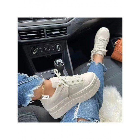  Casual Pure Color Platform Women's Single Shoes